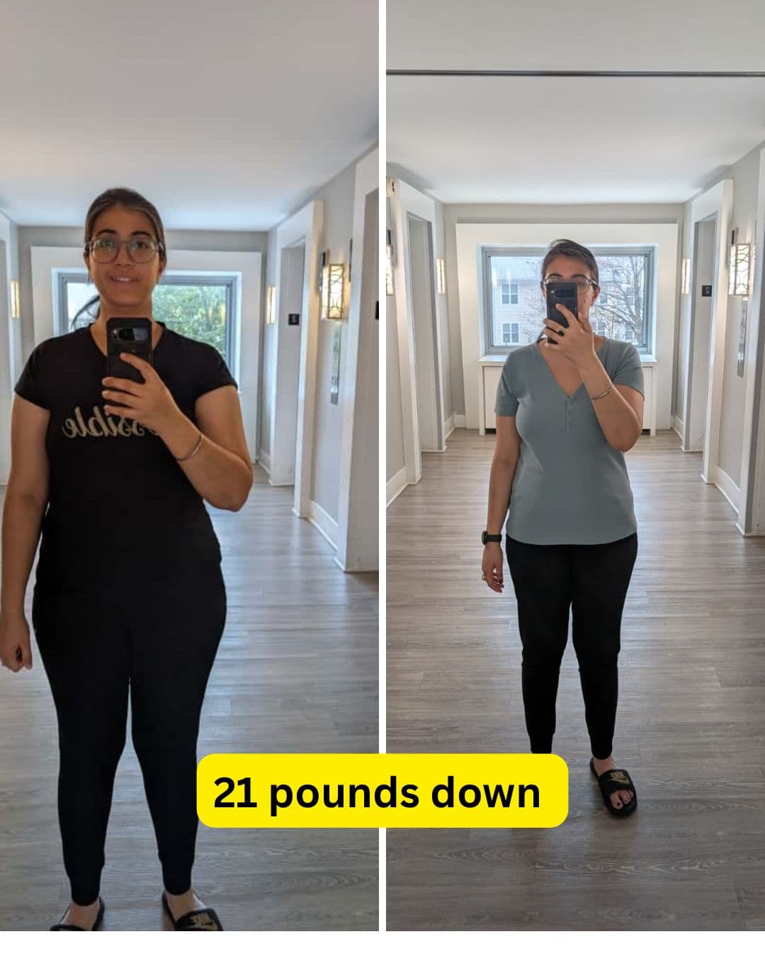 Before and after transformation